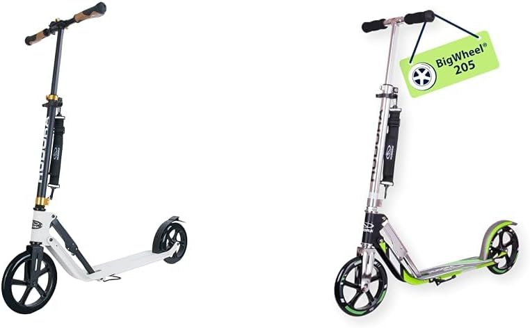 HUDORA BigWheel Style 230 Scooter - Stabiler Aluminium-Roller mit grosser Trittfläche - Höhenverstel