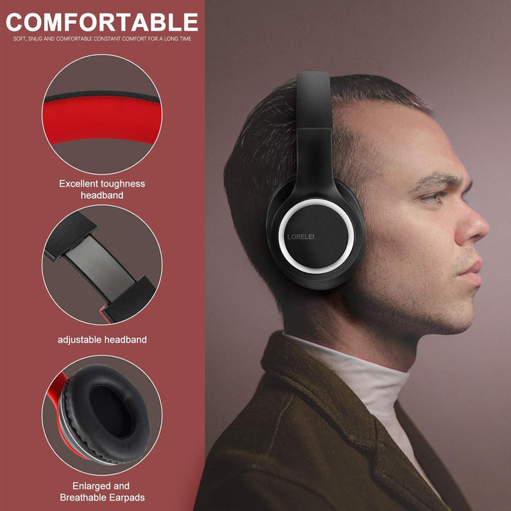 LORELEI X8 Over-Ear-Kopfhörer mit Mikrofon mit 1,45 m verwicklungsfreier Nylonschnur und 3,5-mm-Stec