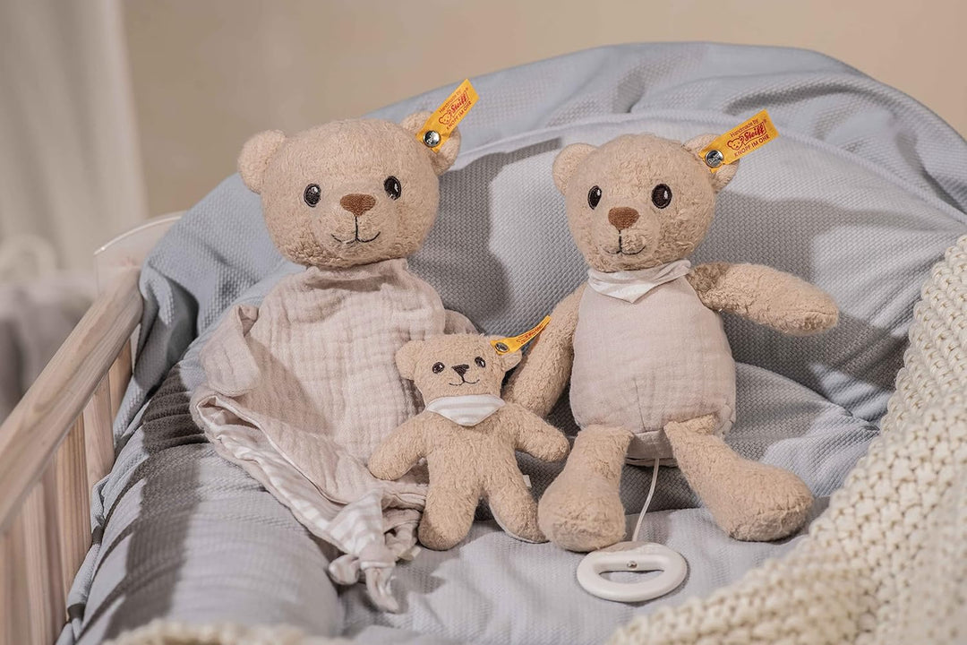 Steiff Kuscheltier GOTS Noah Teddybär Schmusetuch, Süsses Stofftier, Jungen, Mädchen & Babys ab 0 Mo
