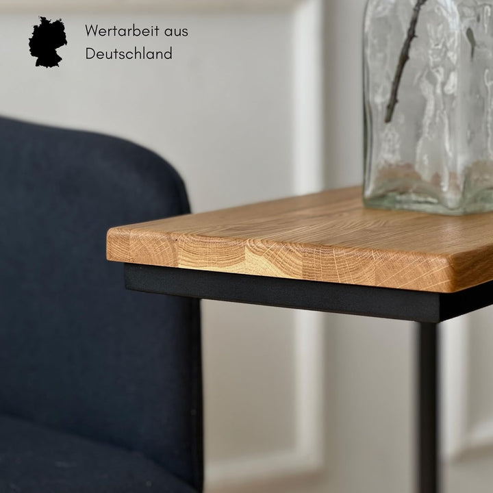 BestLoft® Beistelltisch San Jose (CSH) Laptoptisch Betttisch Couchtisch (Gestell schwarz+Platte hell