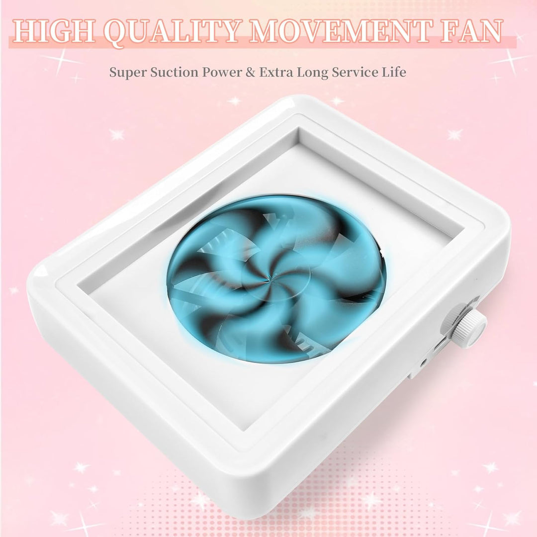 Staubabsaugung für Nägel mit Filter & Lampe,Professionelle nagelstaubsauger Nagel Staubabsaugung Sta