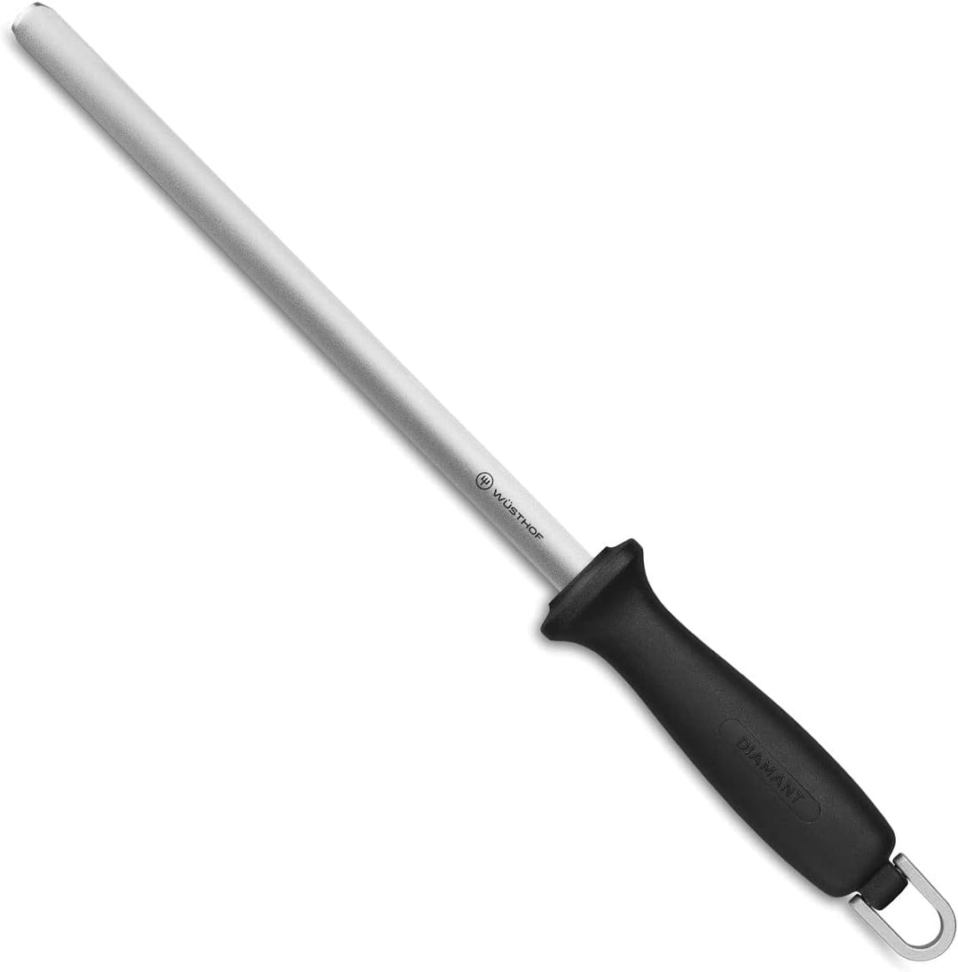 WÜSTHOF Diamant-Schärfstab 23 cm fein, Schwarz / Silber, 23 cm