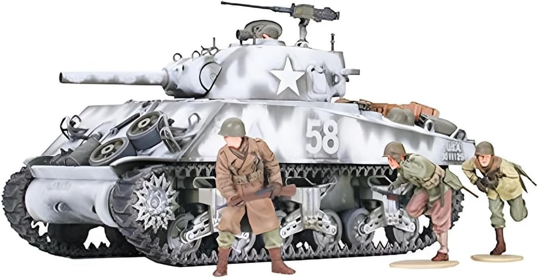 Tamiya 300035251-1:35 WWII US Sherman M4A3 Haubitze, 105 mm (9), Silber