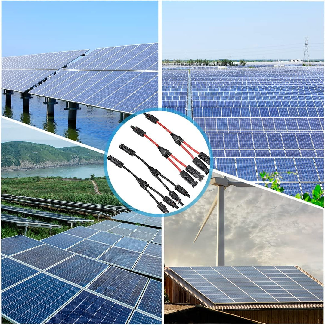 DODUOS 2 Paar Solarkabel Y-Verteiler Solarpanel-Kabel MMF+FFM für Parallel-Photovoltaik-Anschluss, S