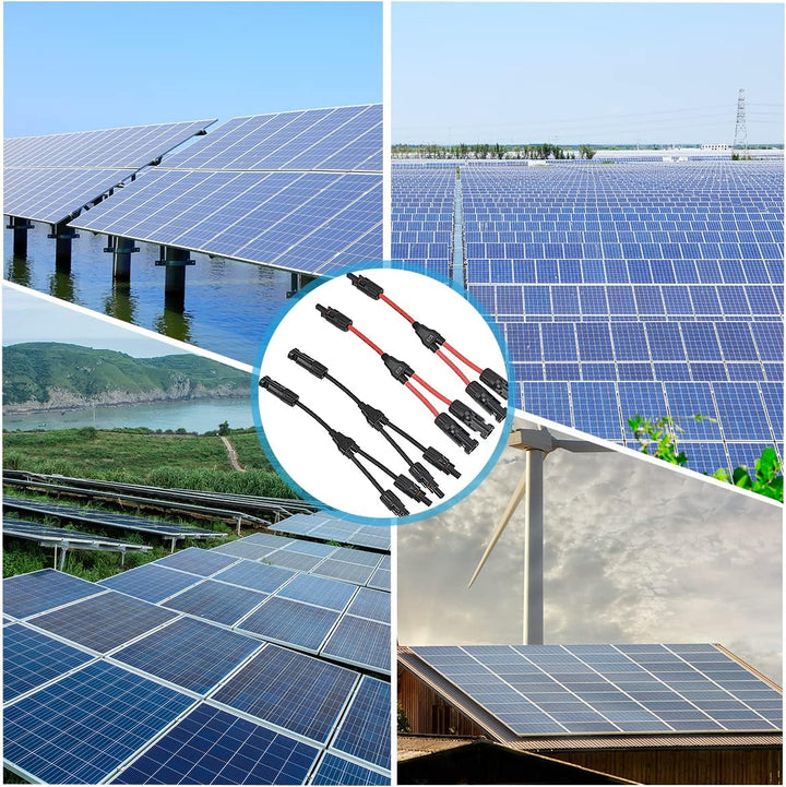 DODUOS 2 Paar Solarkabel Y-Verteiler Solarpanel-Kabel MMF+FFM für Parallel-Photovoltaik-Anschluss, S