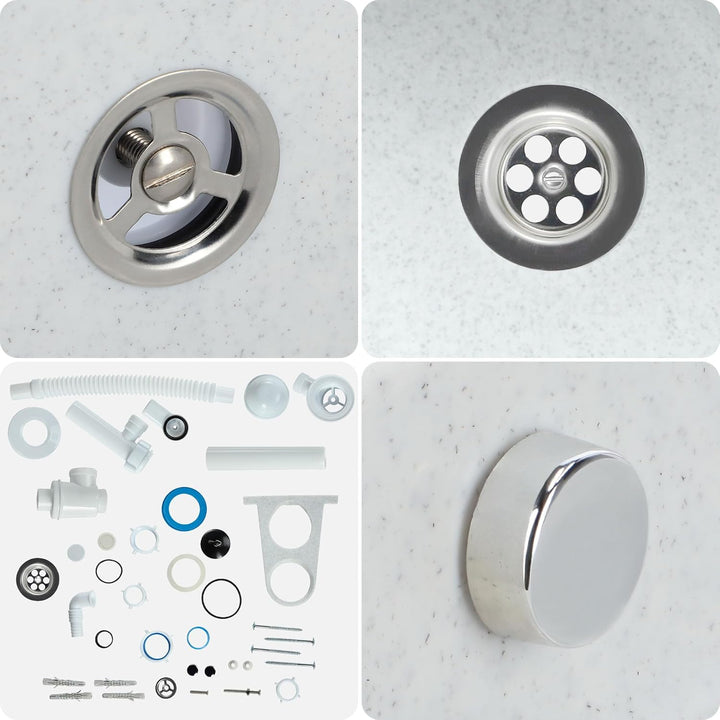 gospo Gartenwaschbecken, 55x42x22.5cm Haushaltsbecken aus hochqualitativem Polystyrol, Ausgussbecken