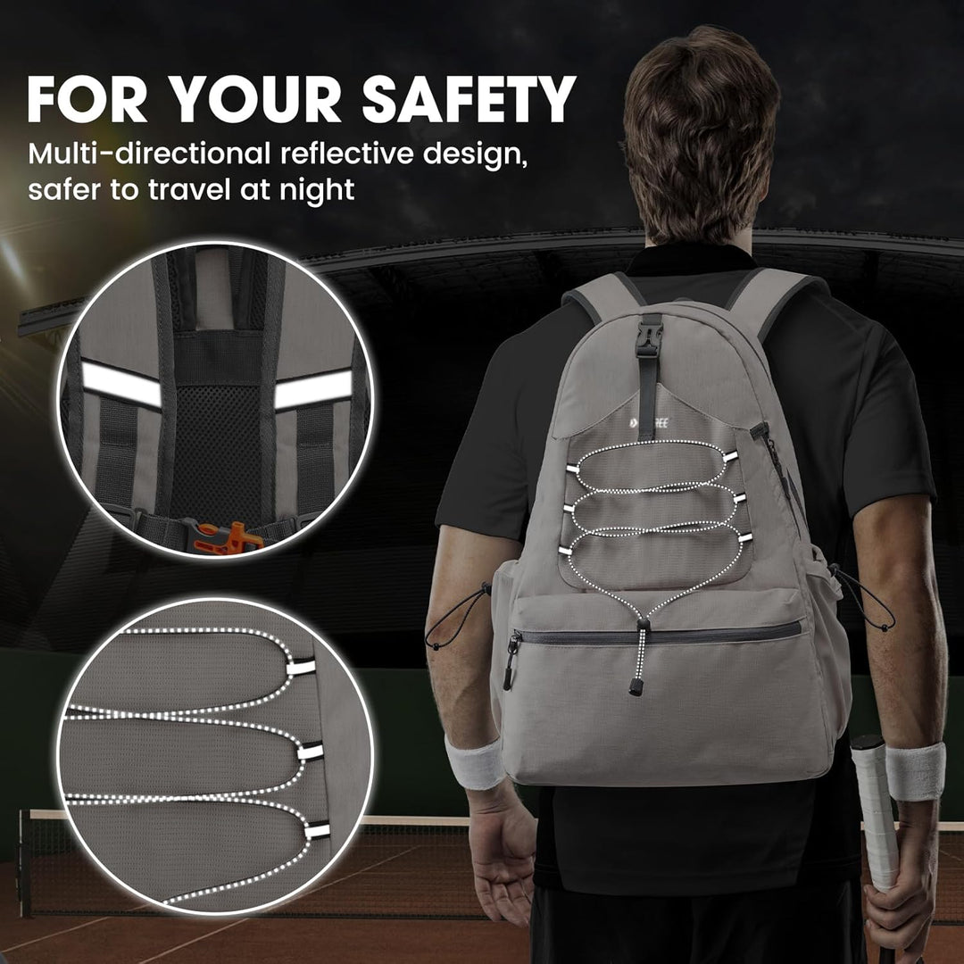 G4Free Tennistasche, Tennisrucksack für Damen und Herren, grosse Pickleball-Tasche, hält 4 Schläger