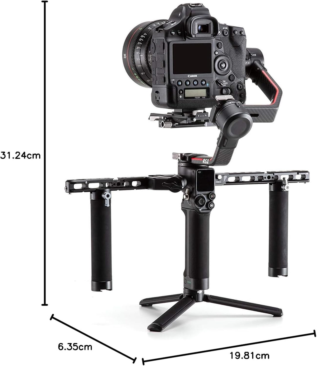 DJI R Variabler Doppelgriff - Ermöglicht die Unterstützung von DJI RS 2/DJI RSC 2 in verschiedenen K