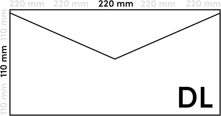 Netuno 500 Briefumschläge Sonnen-Gelb DIN Lang 110 x 220 mm 120g Keaykolour Indian Yellow gelbe Einl