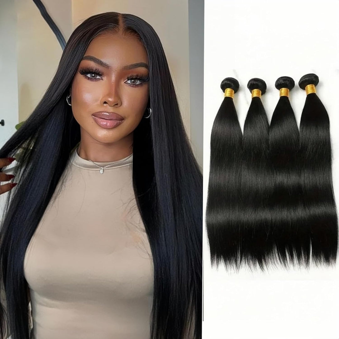 Straight Human Hair Bundles Hair Extensions Unprocessed Brazilian Virgin Weave 100% Human Hair Exten