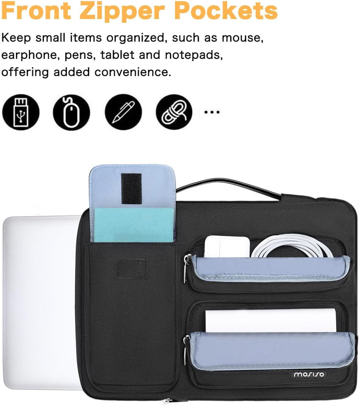MOSISO 360 Schütz Laptop Tasche Hülle 14 Zoll,Laptoptasche Kompatibel mit HP Lenovo Dell ASUS Acer,H