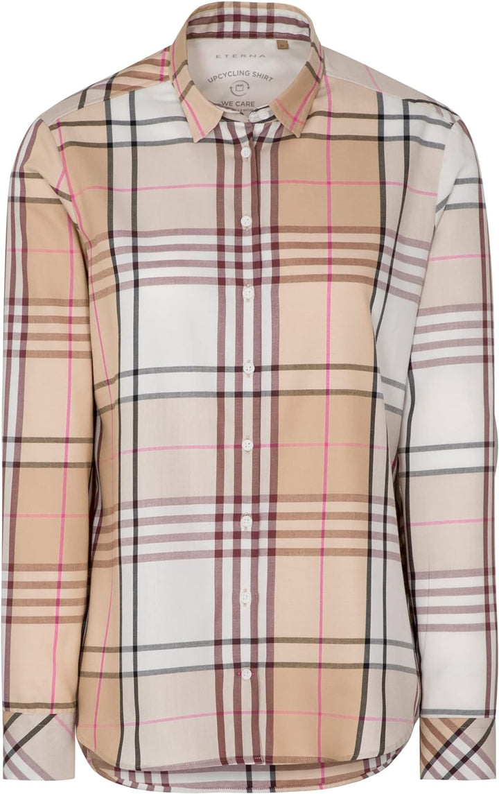 eterna Langarm Bluse Modern Classic kariert
