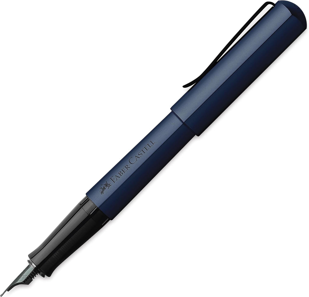 Faber-Castell 150543 - Füller Hexo, Federbreite B, blau, 1 Stück Füller Hexo B Blau, Füller Hexo B B