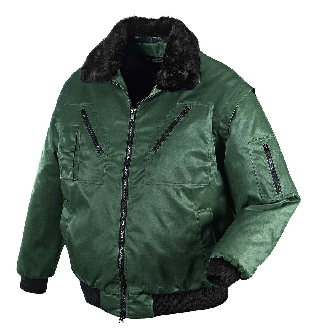 teXXor Piloten Oslo Arbeitsjacke mit abnehmbaren Ärmeln, M, grün, 4179 M Grün, M Grün