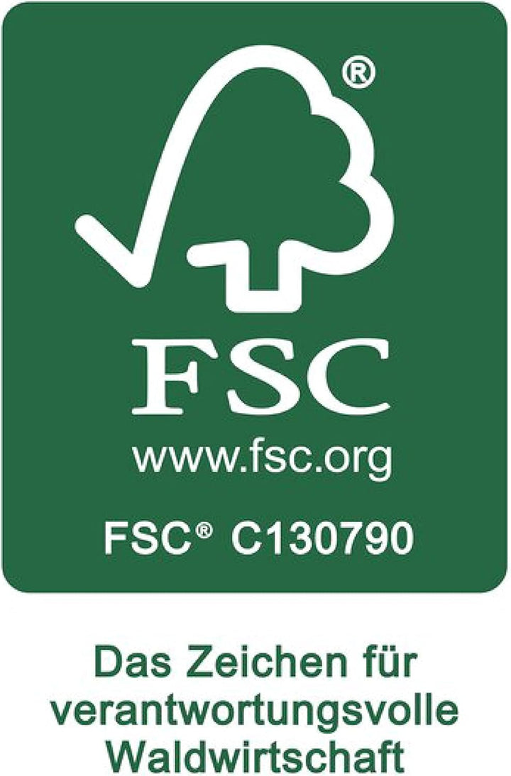 LAUBLUST Holzkiste mit Deckel - 40x30x24cm, Weiss, FSC® - Aufbewahrungskiste | Erinnerungsbox | Bast