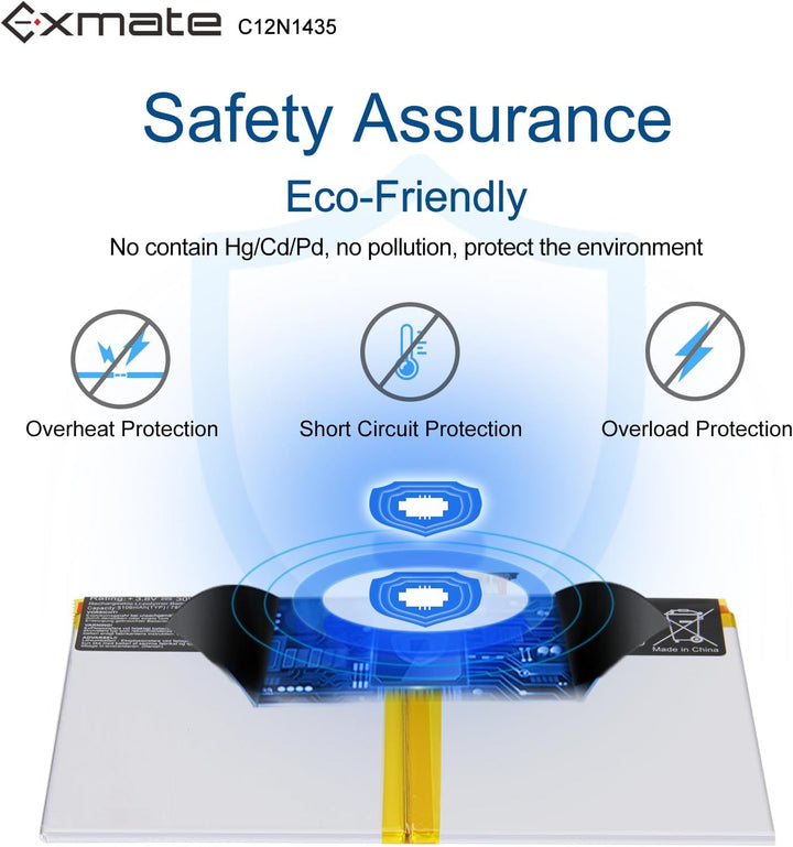 Exmate C12N1435 Laptop Akku Kompatibel für Asus Transformer Book T100HA T100 T100H T100HA-FU006T [3.