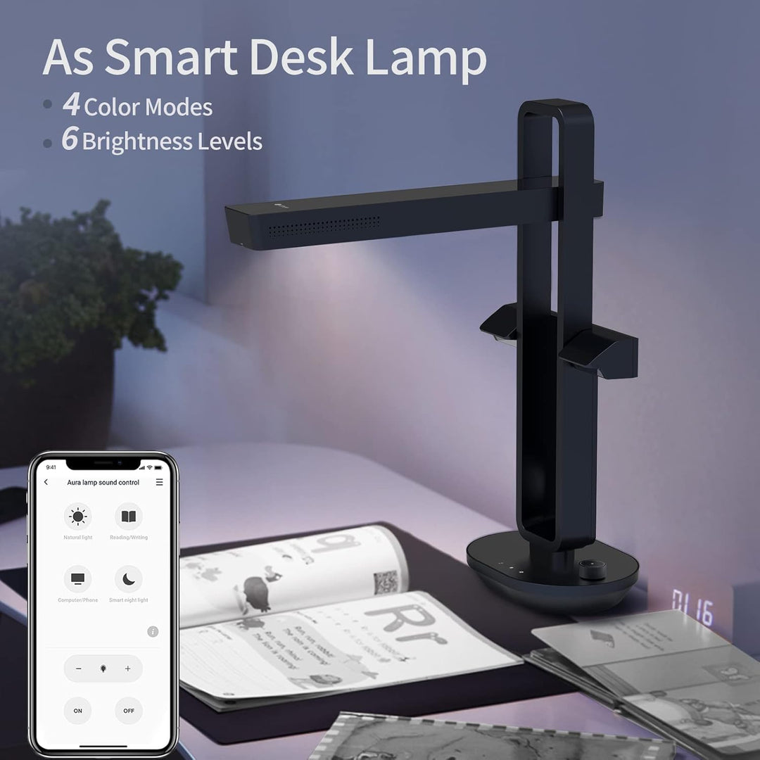 CZUR Aura Pro Tragbarer Buch Dokumentenscanner mit OCR für Win und Mac, HD Dokumentenkamera für A3 A