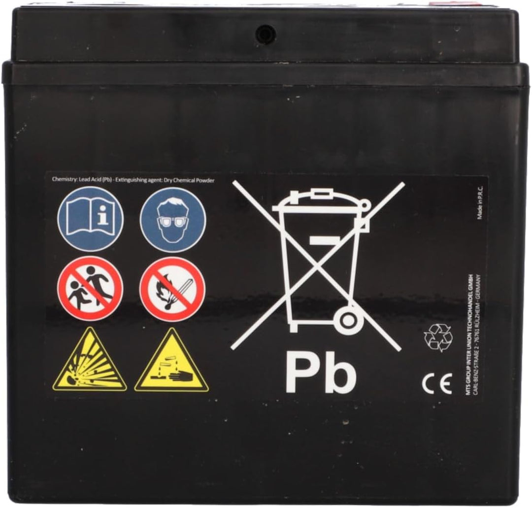 CARTEC Motorradbatterie YTX14-BS, 12Ah, 200A, Gel Technologie Motorrad-Starter-Batterie, Erstausrüst