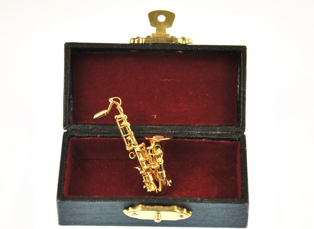 Miniblings Saxofon Brosche Sax Saxofonbrosche Saxophon +Box vergold. - Handmade Modeschmuck I Anstec