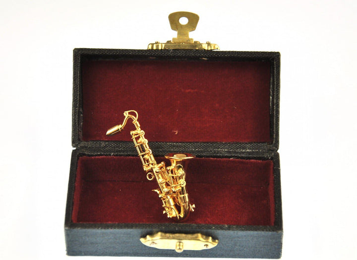 Miniblings Saxofon Brosche Sax Saxofonbrosche Saxophon +Box vergold. - Handmade Modeschmuck I Anstec