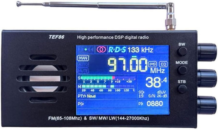 TEF6686 FM(65-108Mhz)&SW/MW/LW (144-27000Khz) DSP-Funkempfänger mit Batterie
