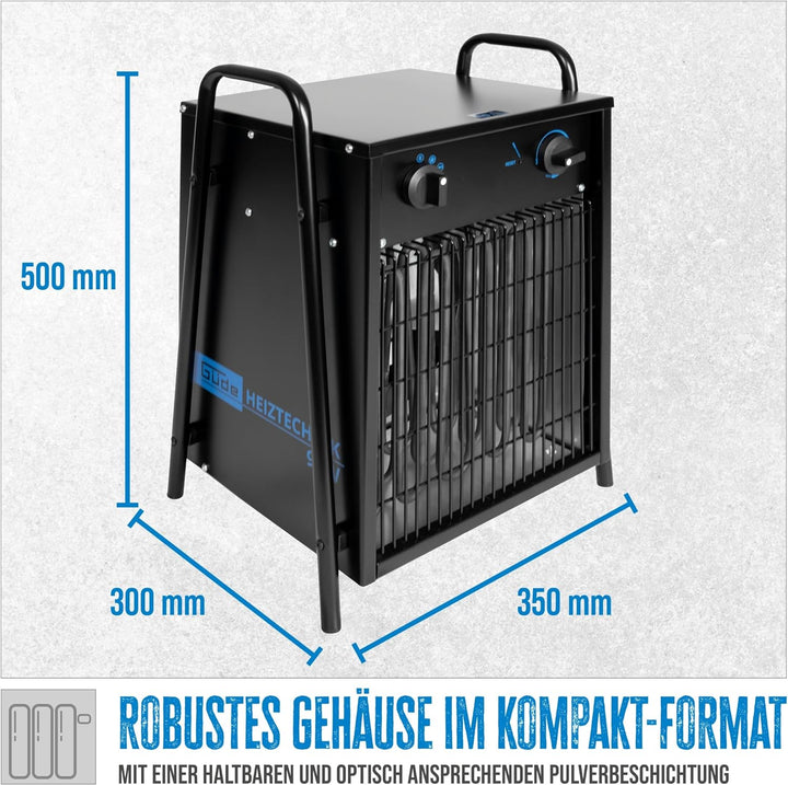 Güde 85013 Elektroheizer GH 9 EV 4.5 kW, Blau