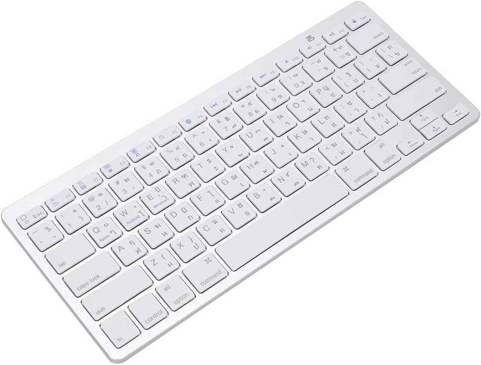 Dpofirs Tastatur in thailändischer Sprache, ultradünne drahtlose Bluetooth-Tastatur, multifunktional