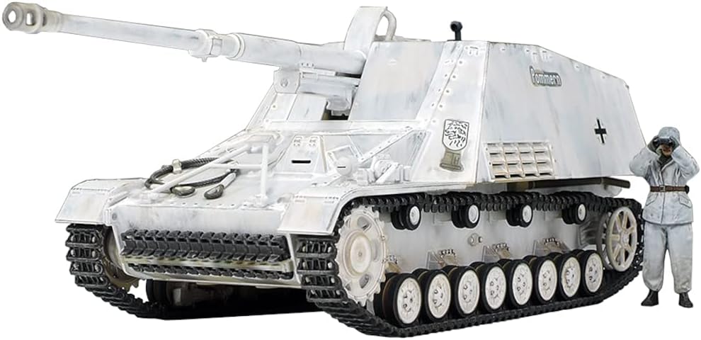 TAMIYA 32600 1:48 Dt. Nashorn Jagdpanzer (1) -originalgetreue Nachbildung, Plastik Bausatz, Basteln,