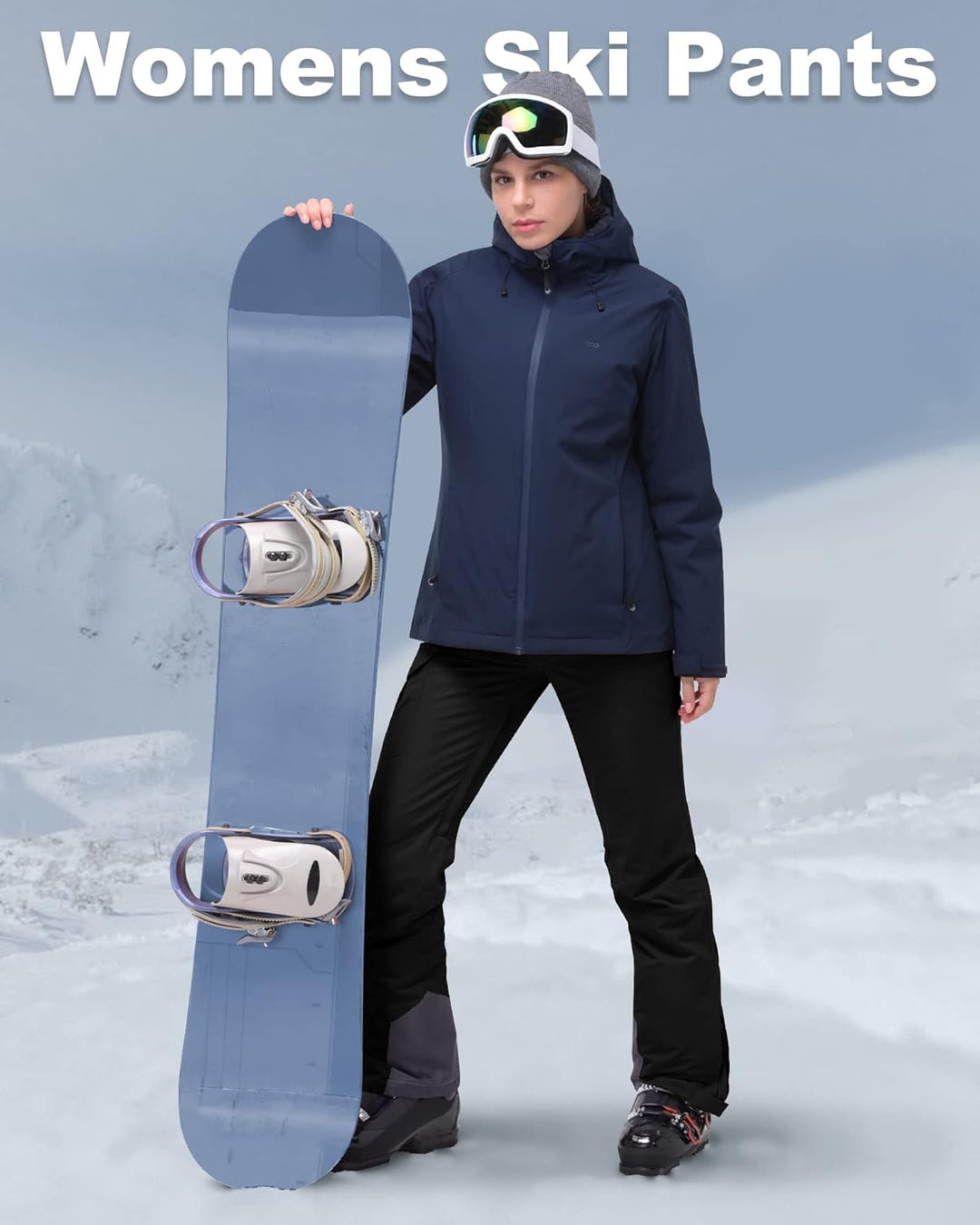 33,000ft Damen Skihose Outdoorhose Wasserdicht Winddichte Softshellhose Warme Gefütterte Thermohose