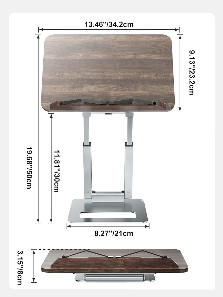 Tounee Buchständer, Teleskop-Buchhalterständer, höhenverstellbar, ausziehbares Design, ergonomischer