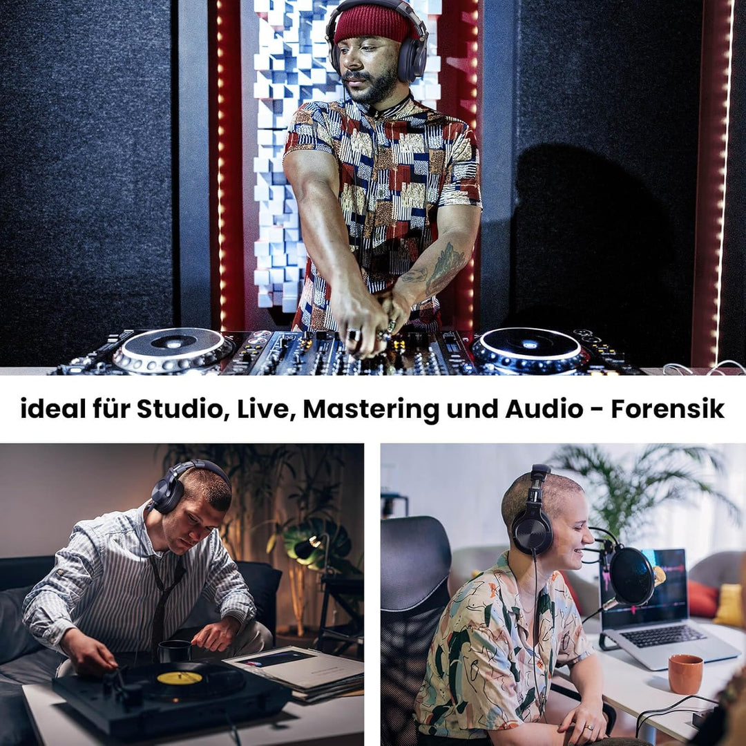 OneOdio Kopfhörer Over Ear, DJ Kopfhörer mit Kabel, Professionell Geschlossener Studio HiFi Kopfhöre