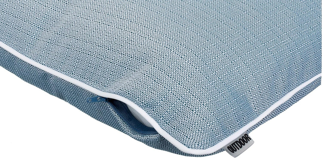 Brandsseller 2er Set Outdoor Kissen 45x45 cm – Wetterfeste Zierkissen mit Paspel in Walzoptik – Wass