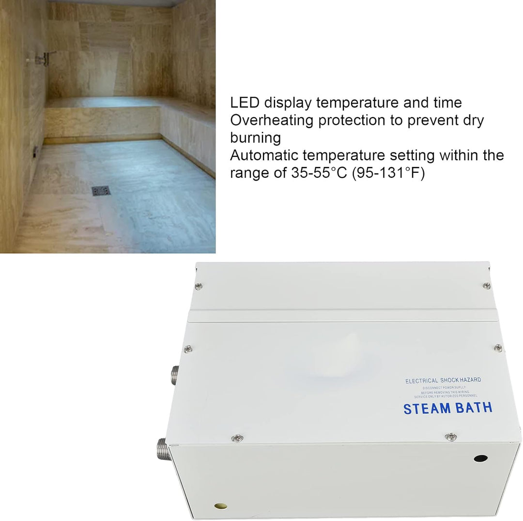 Dampfdusche Generator Kit System, 3KW Dampfgenerator Dampfdusche Automatische Entkalkung SPA Saunaba