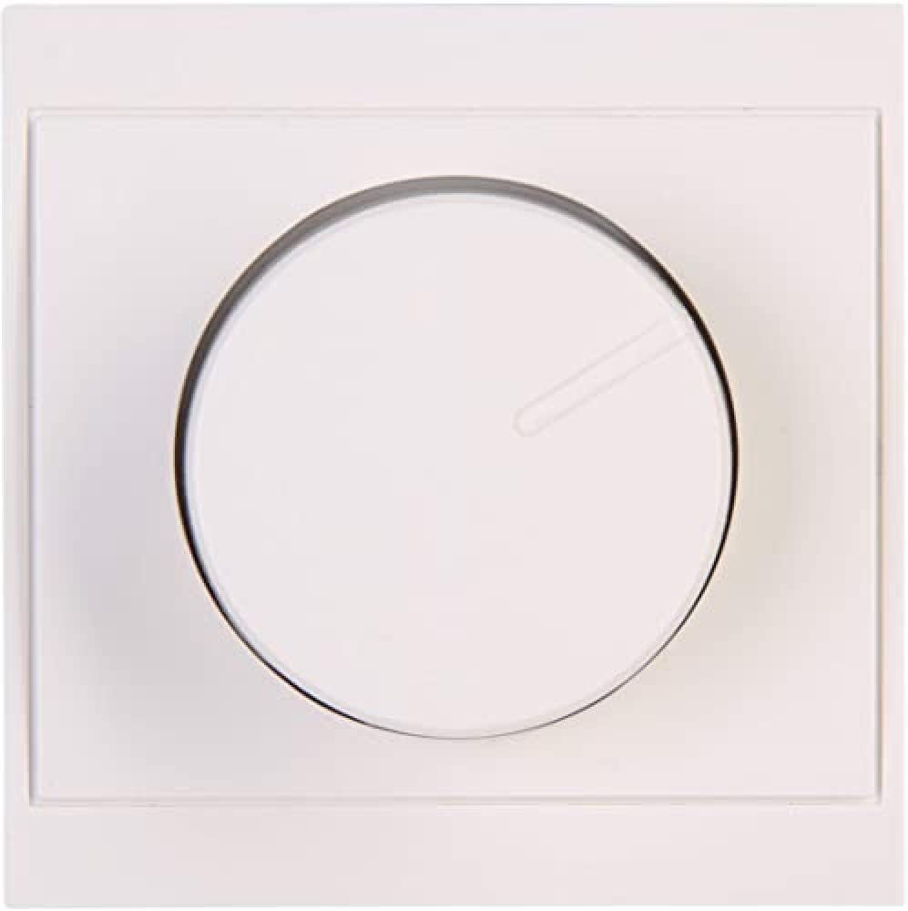 Kopp Malta weiss, Druck-Wechsel-Schalter, Kombigerät, LED-Dimmer, für Glüh-Lampen, 230V Halogenlampe