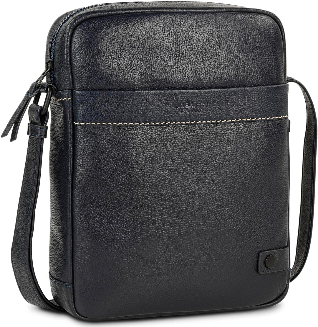 JASLEN - Leder Umhängetasche Herren - Umhängetasche Herren Leder mit Verstellbarem Riemen - Umhänget