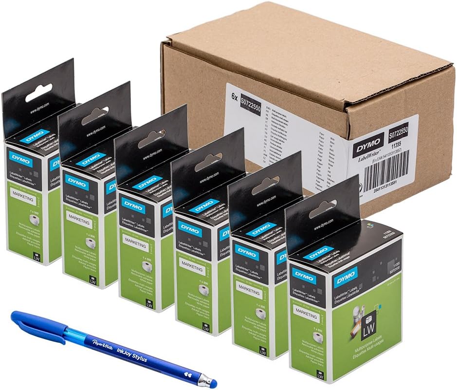 Dymo x Dymo S0722550 Original LabelWriter Mehrzwecketiketten, ablösbar, 11355, 19 x 51 mm, 500/Rolle