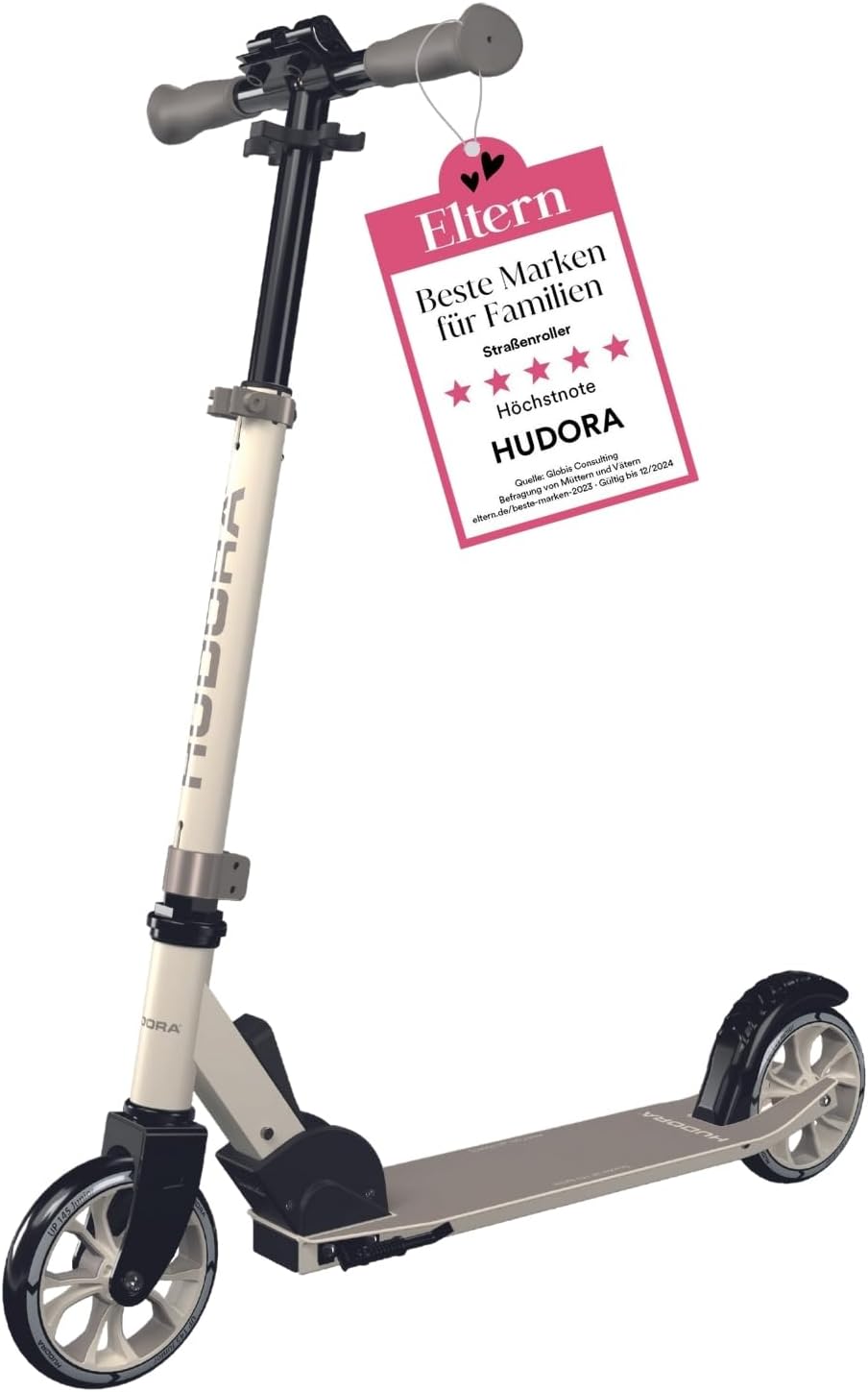 HUDORA Scooter Up 145 Junior - Hochwertiger & sicherer Kinder Roller ab 3 Jahre - Zusammenklappbarer