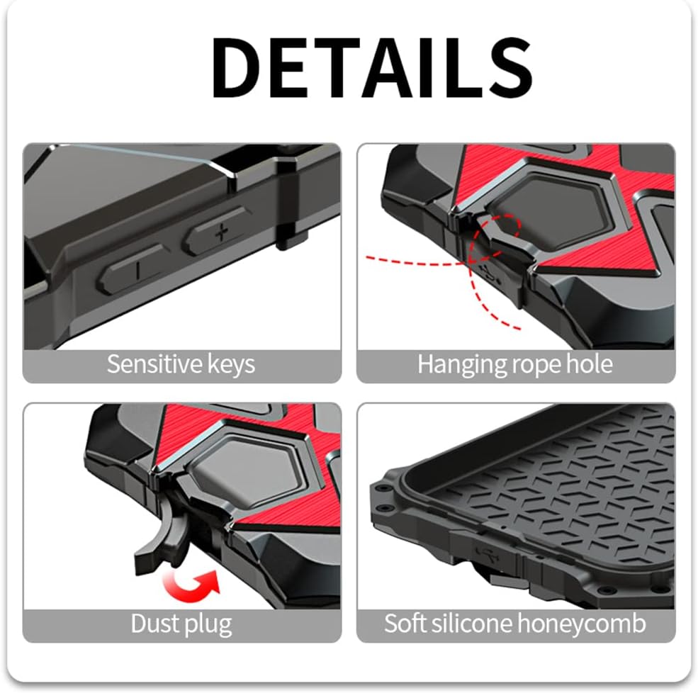 CeeEee Kompatibel mit iPhone 14 Hülle 5G 360 Grad Outdoor Metall und Silikon Handyhülle für Apple iP