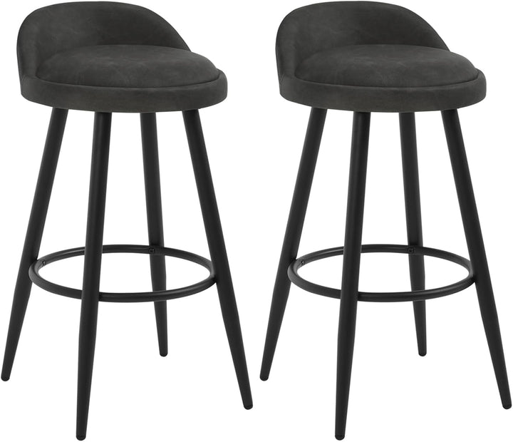 WOLTU BH327an-2 Barhocker 2er Set Barstuhl Hocker Tresenhocker Bistrohocker Designer Hocker mit Lehn