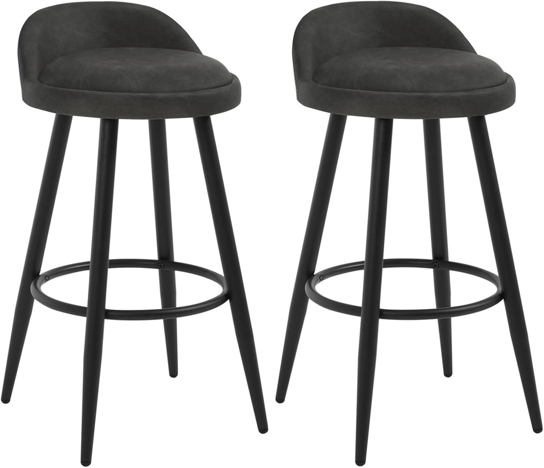 WOLTU BH327an-2 Barhocker 2er Set Barstuhl Hocker Tresenhocker Bistrohocker Designer Hocker mit Lehn