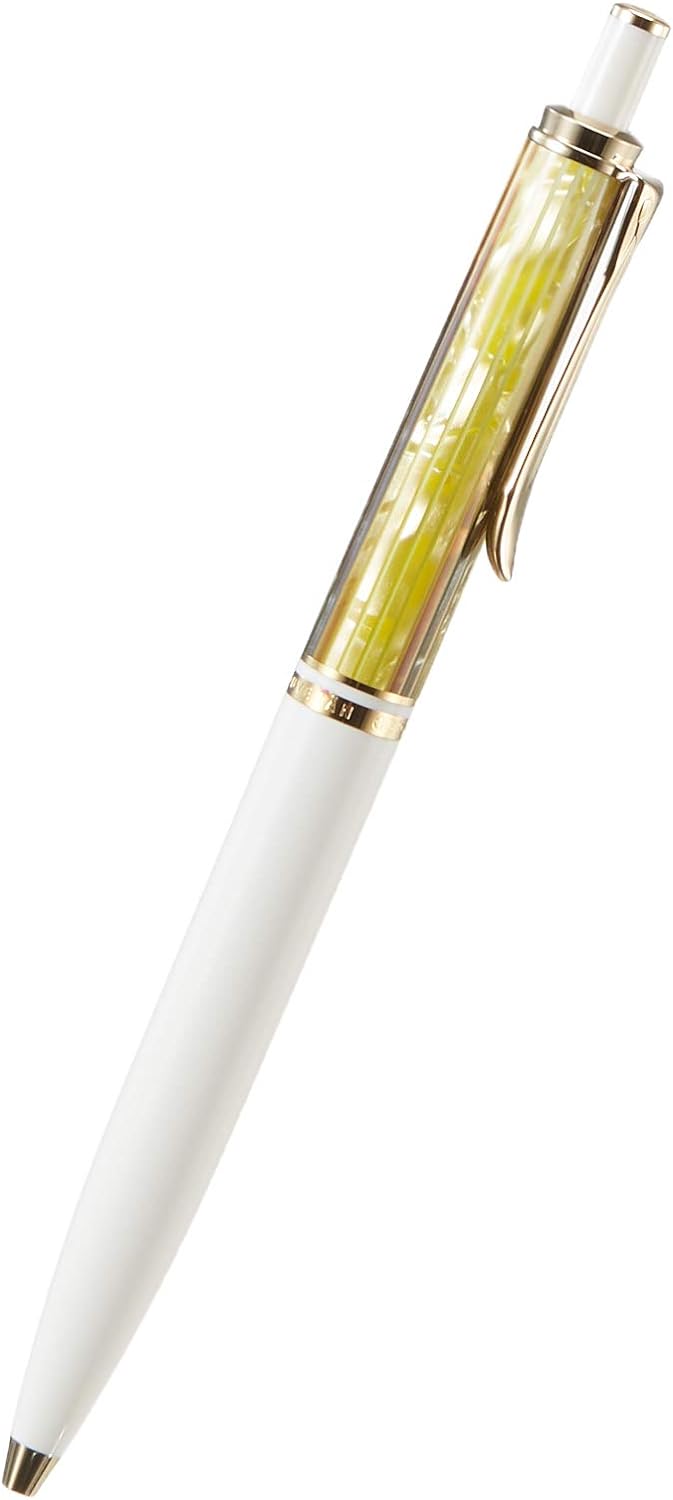Pelikan 935395 Druckkugelschreiber Souverän K400 Schildpatt, weiss, Druckkugelschreiber