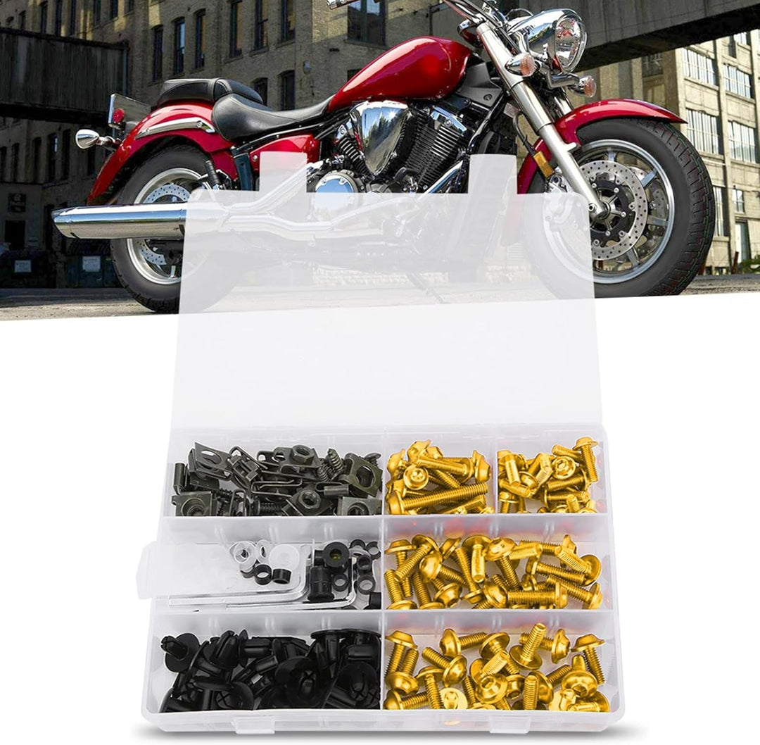 Verkleidungsschraubensatz, 198 Stück/Set Verkleidungsschrauben der Windschutzscheibe M5 M6 Schrauben