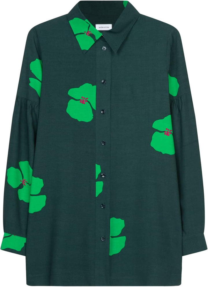 Seidensticker Damen Bluse - Fashion Bluse - Regular Fit - tailliert - Hemd Blusen Kragen - Bügelleic