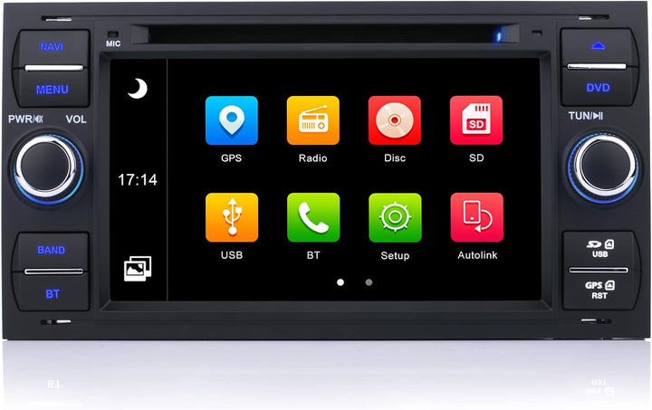 iFrego 7" HD Autoradio DVD Player GPS Navigation RDS SD Bluetooth Touchscreen mit sat NAV GPS Naviga