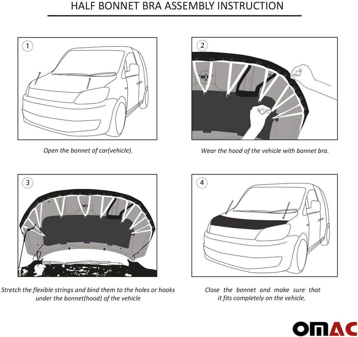 Haubenbra Steinschlagschutz Bonnet Bra kompatibel mit Audi A6 C7 2011-2018 Carbon Halb Halb Carbon E