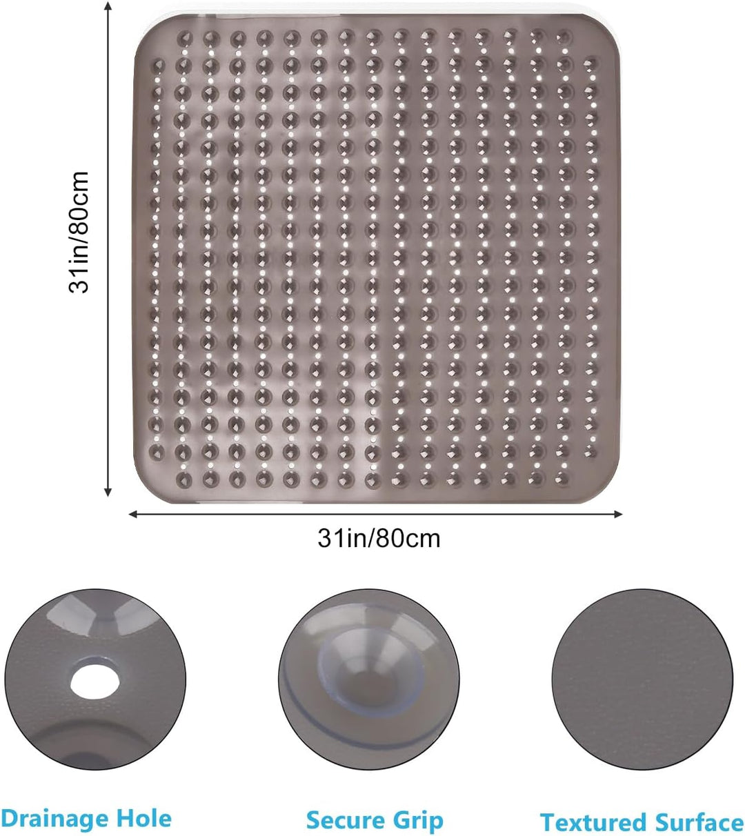 Duschmatte rutschfest 80x80cm Antirutschmatte Dusche: Leicht Zu Reinigen | Maschinenwaschbar Antirut