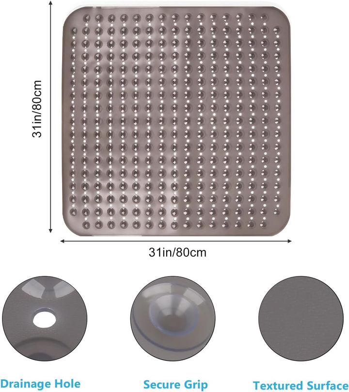 Duschmatte rutschfest 80x80cm Antirutschmatte Dusche: Leicht Zu Reinigen | Maschinenwaschbar Antirut