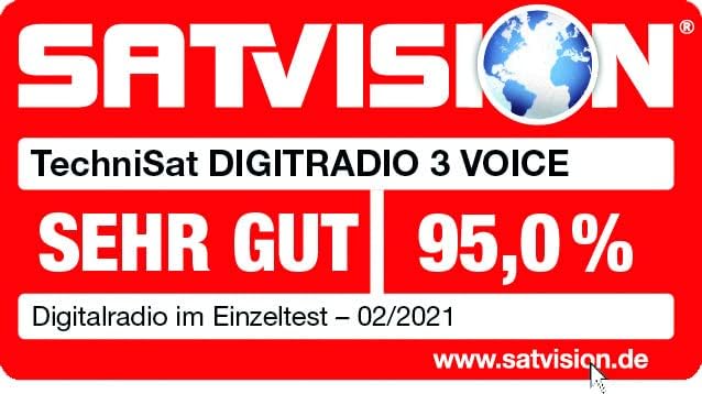 TechniSat DIGITRADIO 3 VOICE - Stereo DAB Radio Kompaktanlage mit offline Sprachsteuerung (DAB+, UKW