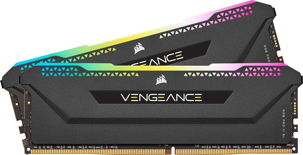 Corsair VENGEANCE RGB PRO SL 16GB (2x8GB) DDR4 3200 (PC4-25600) C16 1.35V Optimized for AMD Ryzen -