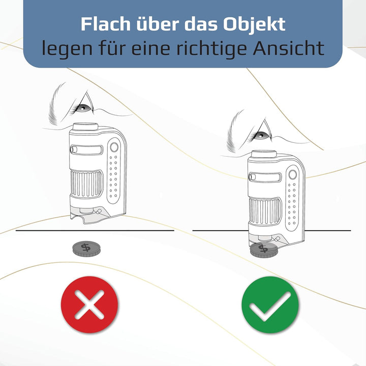 Carson MicroBrite Plus 60x-120x LED Taschenmikroskop mit asphärischem Linsensystem (MM-300) Single,